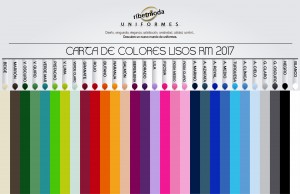 CARTA DE COLORES LISOS RIBERMODA UNIFORMES